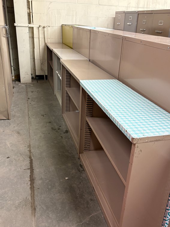 Lot of 4 Metal Bookshelves