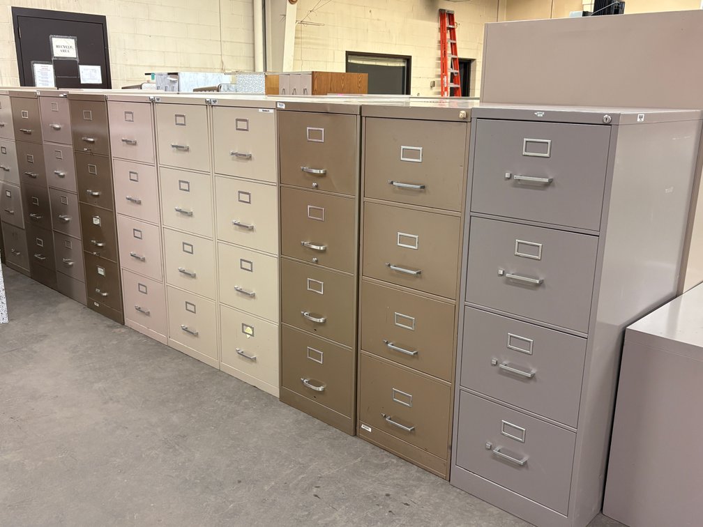 56 Metal File Cabinets, Large Group, All One Bid
