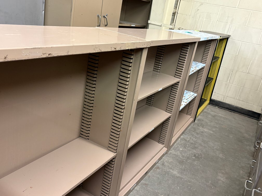 Lot of 4 Metal Bookshelves