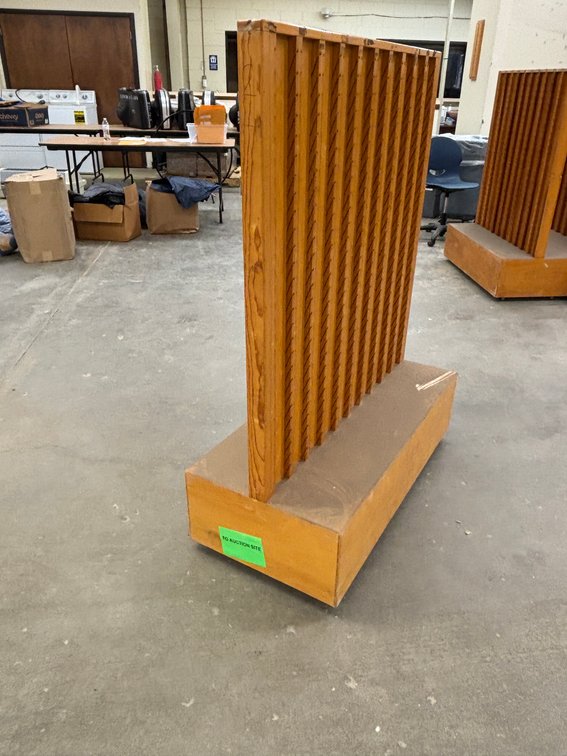 Mobile Wood Storage Rack, 55in H x 42in W x 20in D