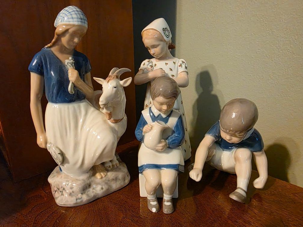 Lot of 4 Bing & Grondahl Royal Copenhagen Figurines