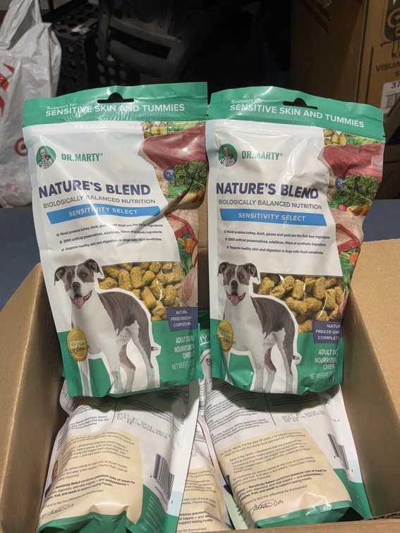 Lot of 10 Bags, Dr Marty Nature's Blend Adult Dog Food, 6oz Pouches