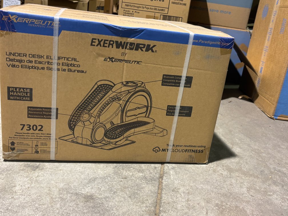 EXERPEUTIC - EXERWORK, Under Desk Elliptical No. 7302 w/ My Cloud Fitness Technology