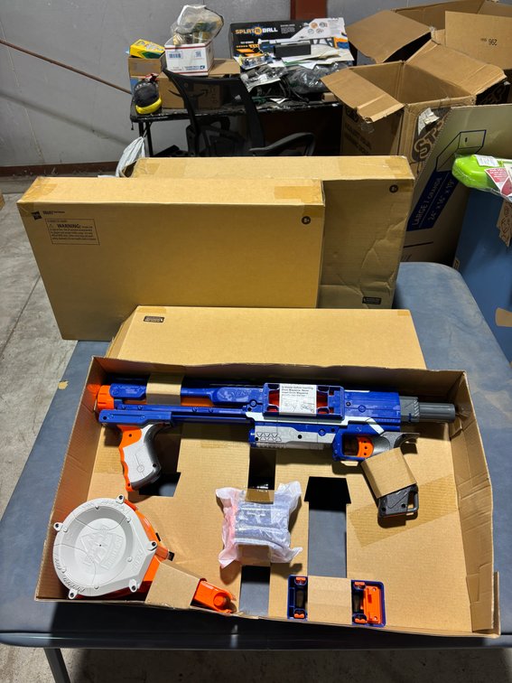 Lot of 3, HASBRO NERF Rampage N-Strike Elite Toy Blaster w/ 25 Dart Drum, 98697 Dart Blaster