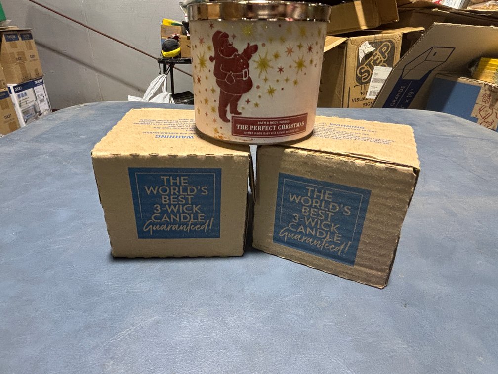 Lot of 3, Bath & Body Works Candles, The Perfect Christmas, The World's Best 3-Wick Candle