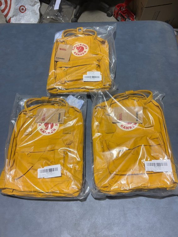 Lot of 3, FJALL Raven Kanken Mini Fjallraven Totepack Mini Ochre One Size