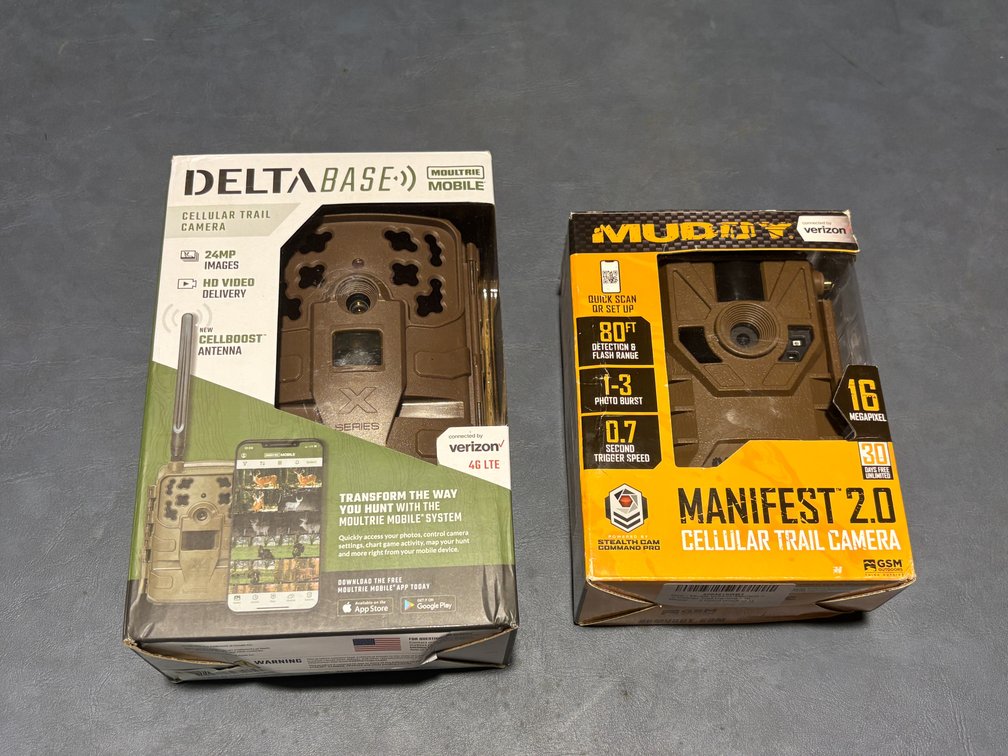 Open Stock Cellular Trail Cameras, Delta Base, Muddy Manifest 2.0, Verizon Network