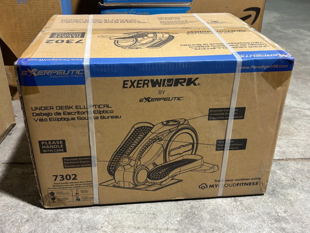 EXERPEUTIC - EXERWORK, Under Desk Elliptical No. 7302 w/ My Cloud Fitness Technology
