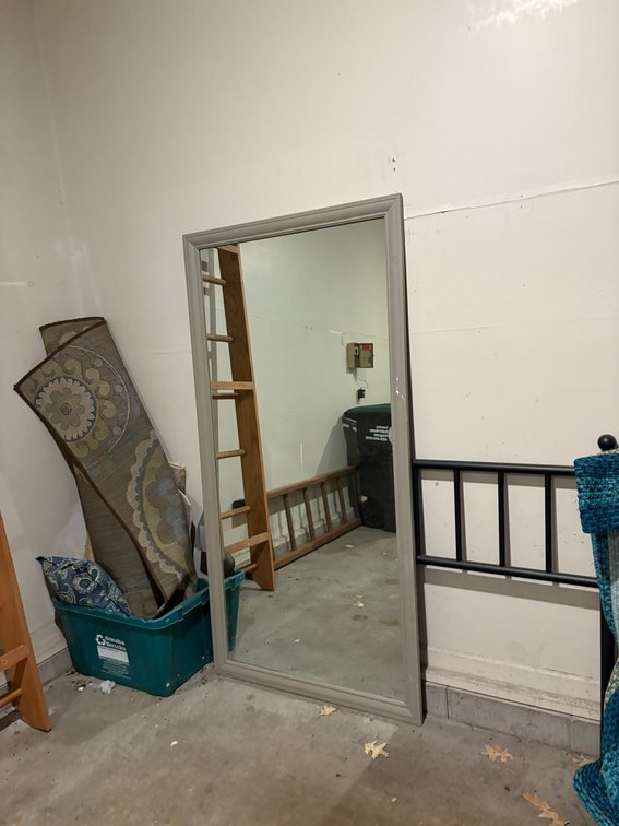 Mirror and Rug, Step Stool