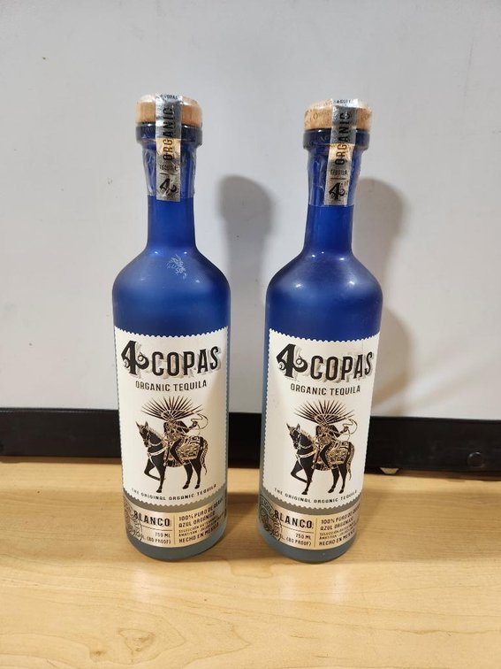4 Copas Organic Tequila, Blanco, 750ml