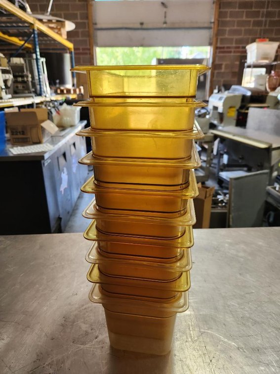 Lot of 10, Cold Food Pans, No Lids, 1/3-Size