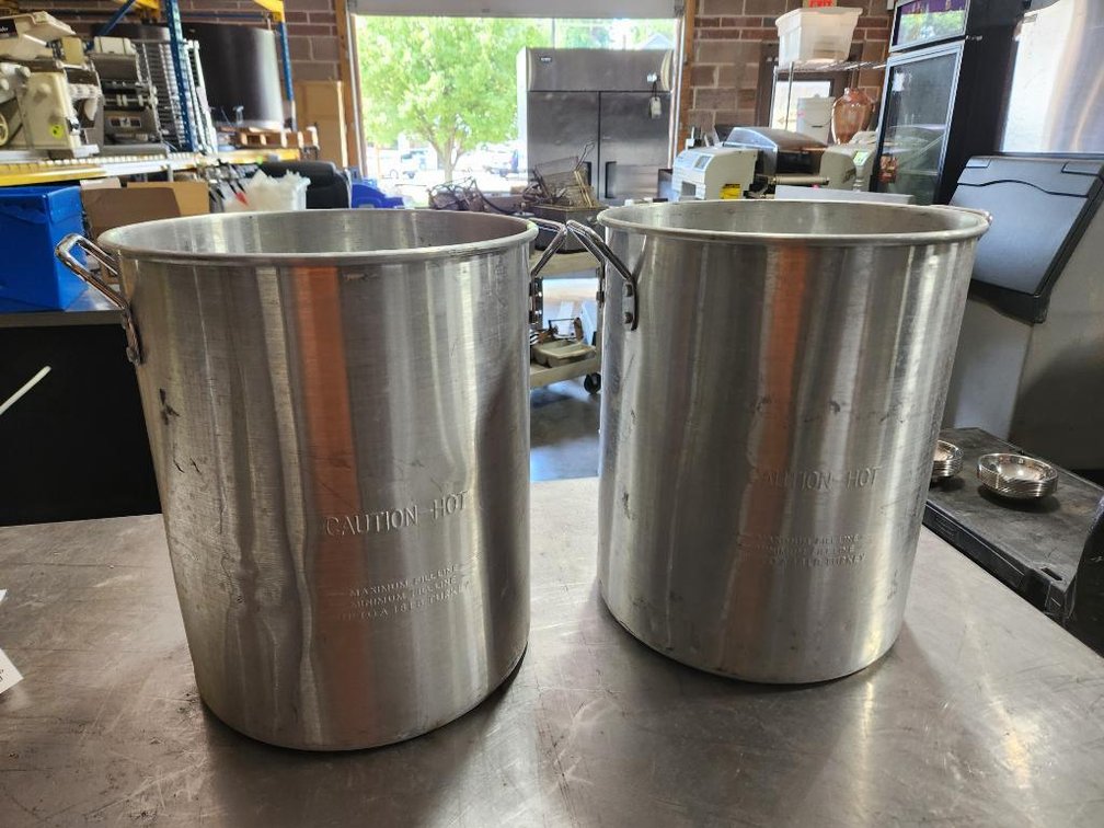Lot of 2, Turkey Fryer Insert Pots, for 18lb Turkeys Max