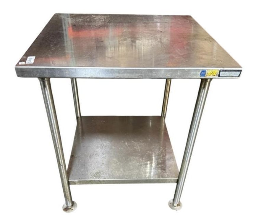 Russco Stainless Steel Prep Table w/ Lower Shelf, 32in x 32in