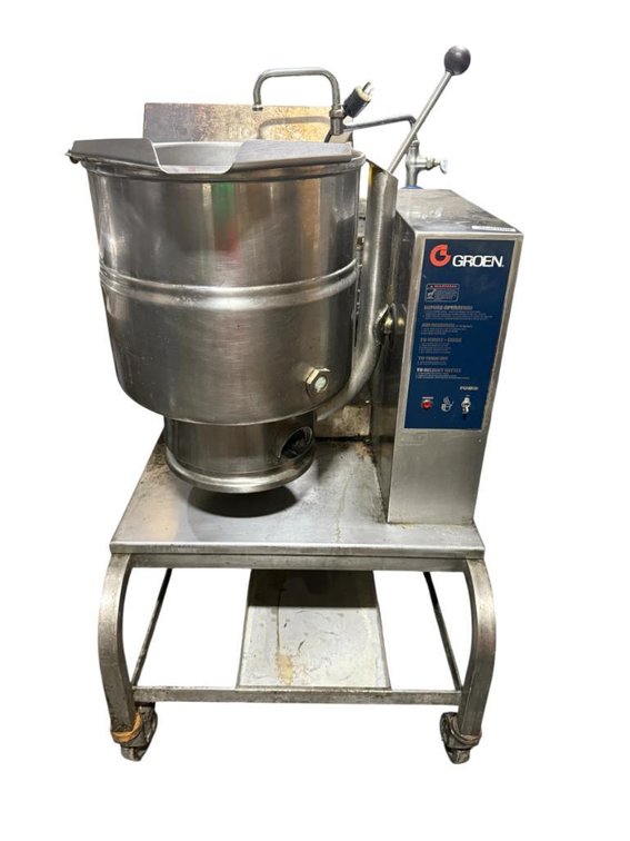 Groen TDH-40, 40-Quart Gas Countertop Steam Jacketed Kettle on Base
