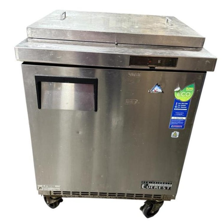 Everest EOTP1, Stainless Steel Single Door Refrigerator w/ Prep Top & Removable Lid