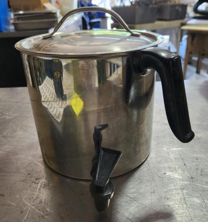 Something We've Never Sold, Stock Pot w/ Handle and Coffee Spigot & Lid