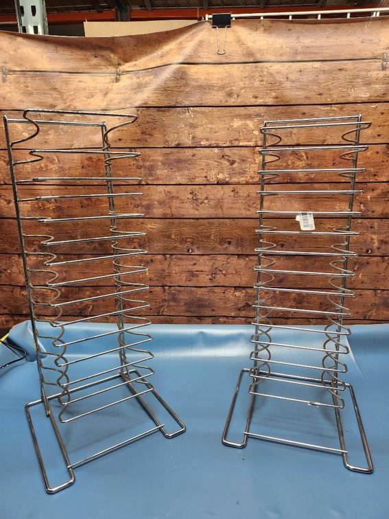 Lot of 2, 15-Shelf Pizza Tray Rack