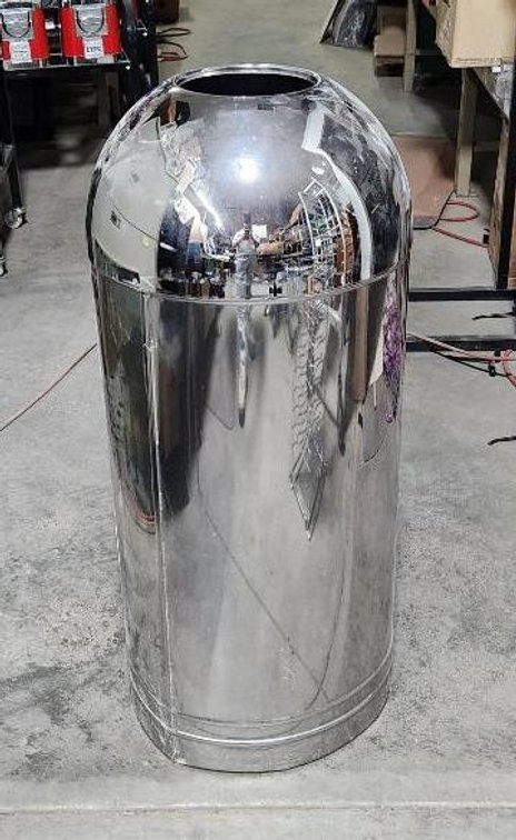 Chrome Dome Top Trash Can