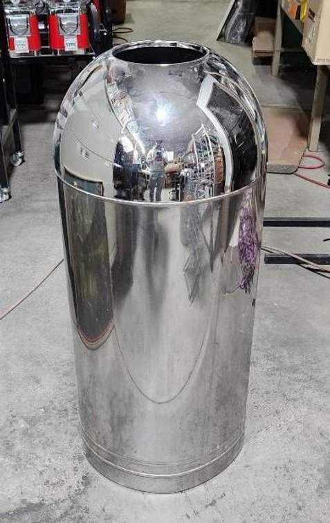 Chrome Dome Top Trash Can