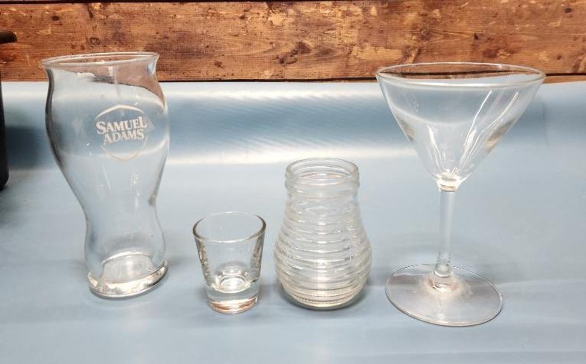 27 Random Glasses or Shaker Containers