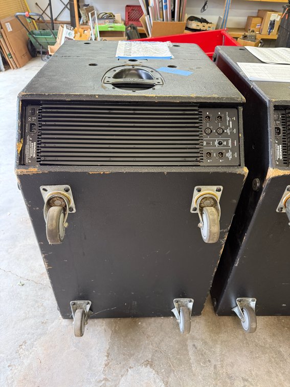 MacKie SWA2801Z Active 18" Subwoofer system.  Tested OK.  Two 18" speakers.  Built in control and amplifier electronics