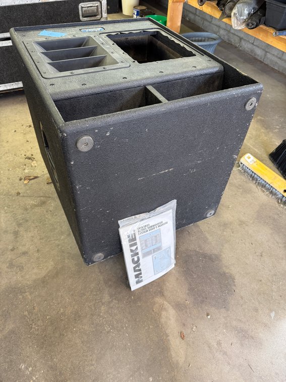 MacKie SWA1801 high-output subwoofer system.  Tested ok.  900 watts continuous output