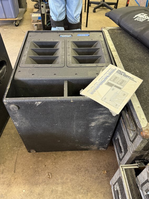 MacKie SWA1801 high-output subwoofer system.  Tested ok.  900 watts continuous output