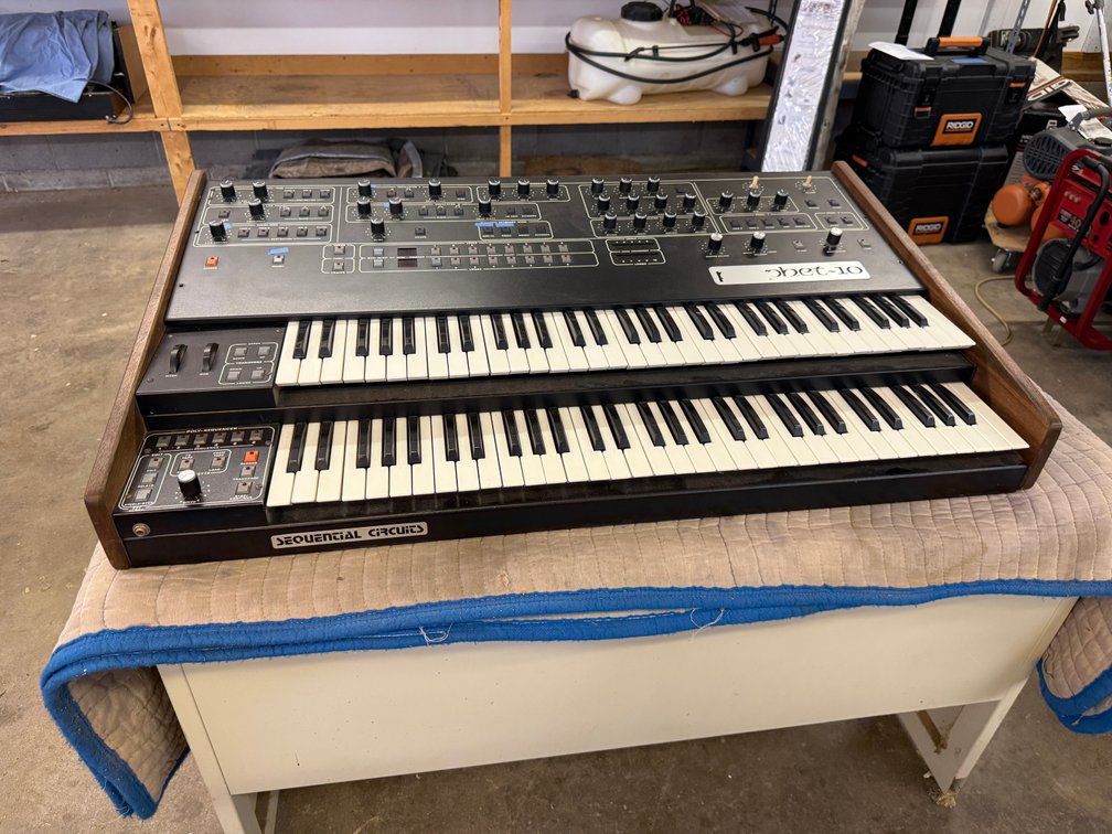 Sequential Circuits Prophet 10 Model 1010 Dual Keyboard, c. 1980's, Tested/Works, Good Condition, See Notes Below