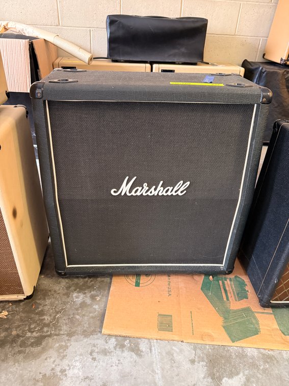 Marshall 1966A Lead 2x12 Slant Cabinet, Black, SN: 4376, Good Condition, Tested, Works, Celestion G12T-76 Speakers