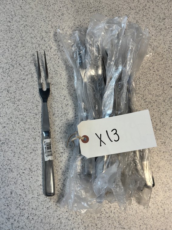 Lot of 13, New Stainless Steel Pot Forks