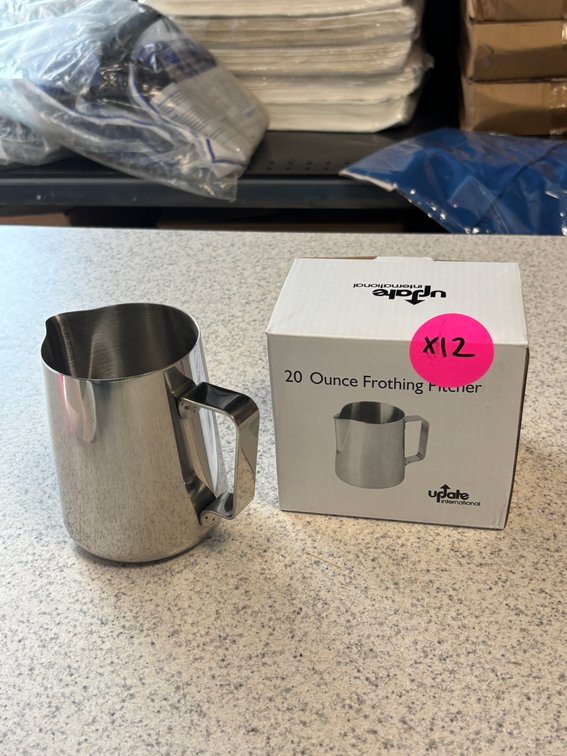 Lot of 12 New, 20oz Frothing Pitcher by Update