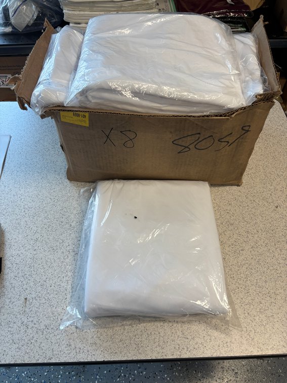 Lot of 8, White Linen Tablecloths