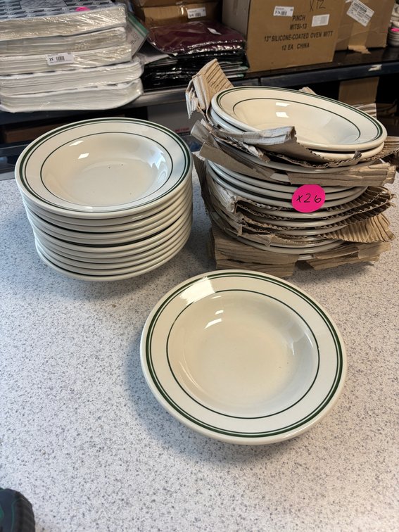 Lot of 26, New Pasta Bowls, 9in Dia.