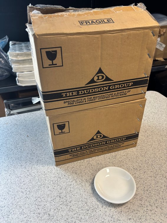Two New Cases, Tudor White, Coaster 4-1/4in Dessert Bowls, 36/Case, 72 Total