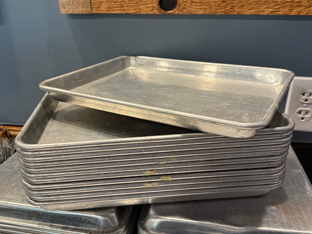 Lot of 12, Half-Size Sheet Pans, 9in x 13in, All 12 for One High Bid