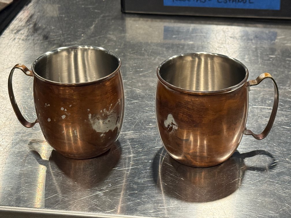 Lot of 2, Copper Moscow Mule Mugs, Sold 2 x's Qty