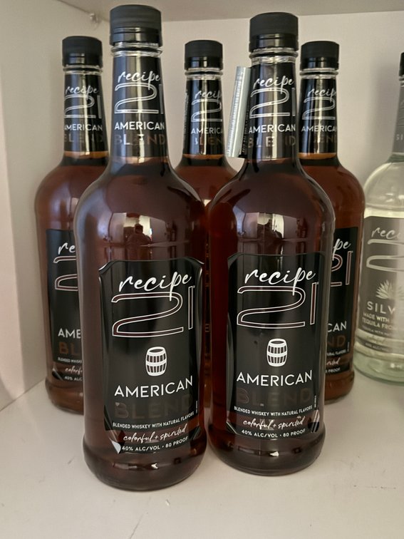 Lot of 5 Bottles, Recipe 21 American Blend Blended Whisky, 1 Liter, Sold 5 x's Qty