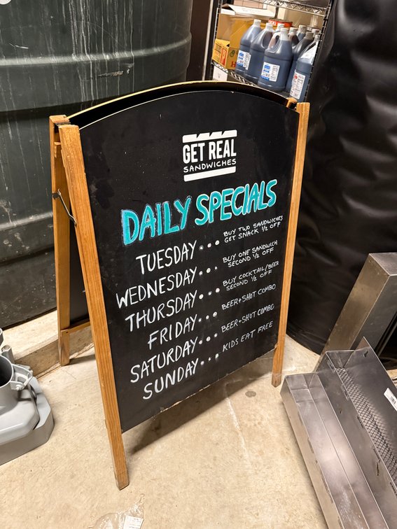Sidewalk Wood Framed Chalk Menu Sign