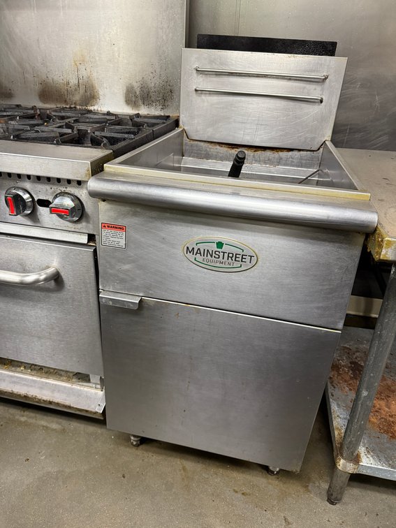 Mainstreet Equipment 541FF100N Gas Floor Fryer, Fixed Base, Natural Gas