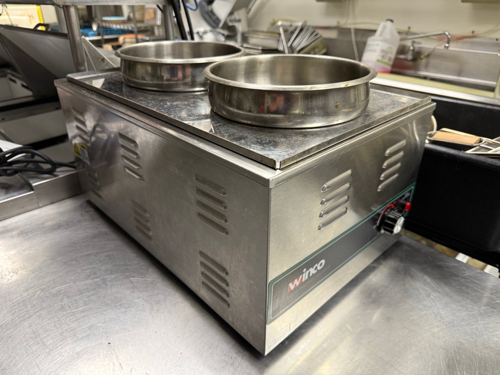 Winco FW-5600 Electric Food Cooker/Warmer w/ Soup Top Inserts