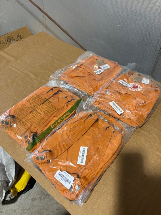 (4) Fjallraven Kanken Mini Orange Backpacks 