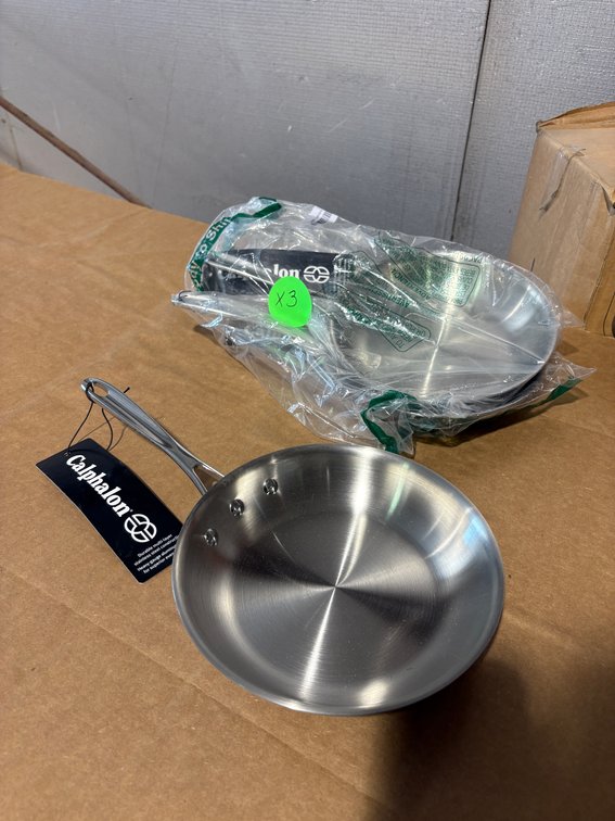 (3) Calphalon Stainless Steel 8" Skillets