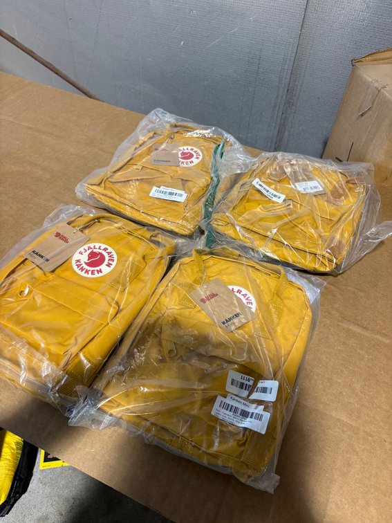 (4) Fjallraven Kanken Mini Yellow Backpacks 