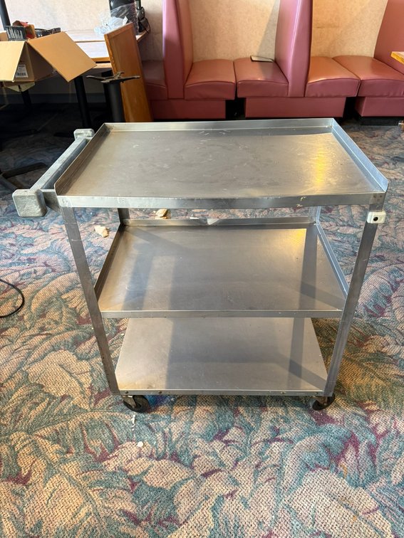 Stainless Steel Utility Cart 27" Long 31" Tall