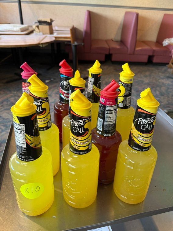 Lot of 10 Finest Call Mixers - Sweet & Sour, Cranberry & Grenadine Syrup