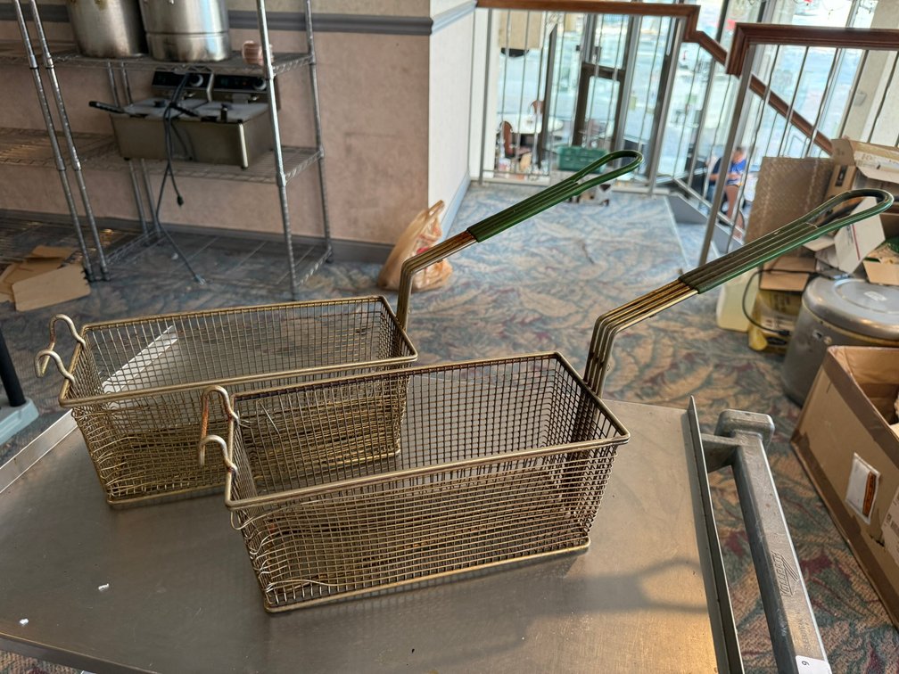 (2) Deep Frying Baskets - Green