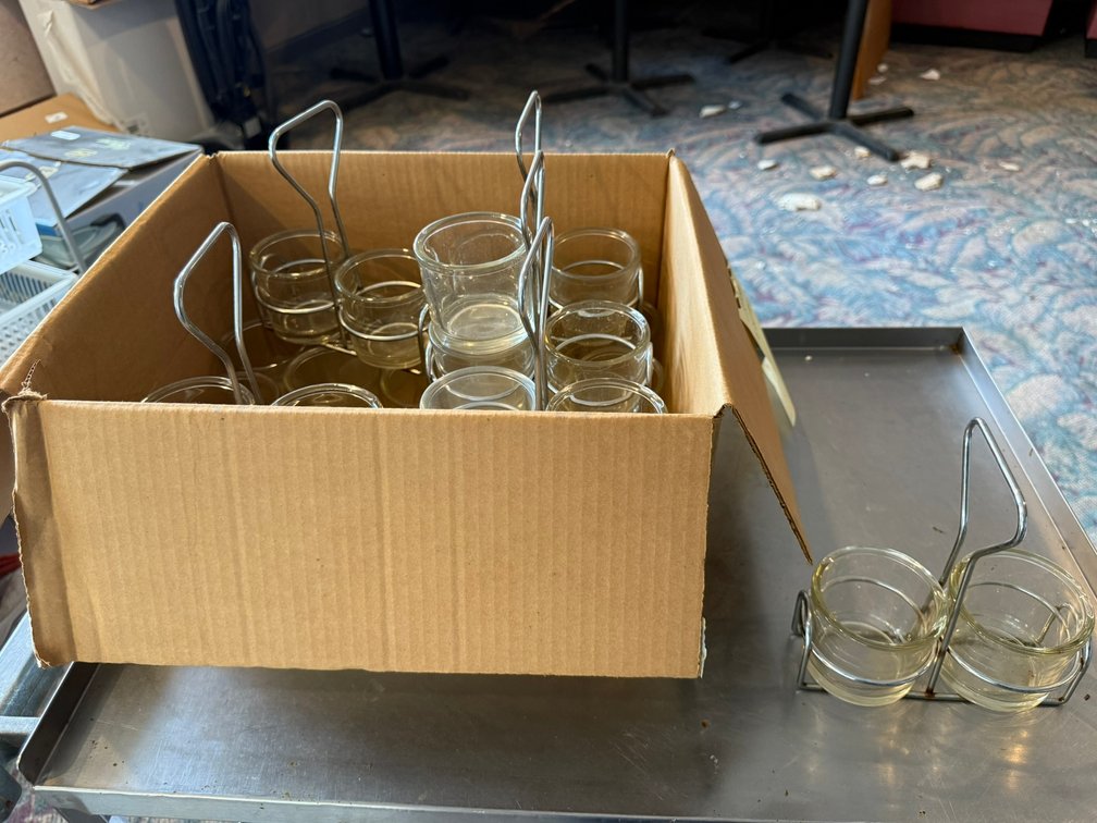 30+ Cups or Glasses w/ (6) Caddies
