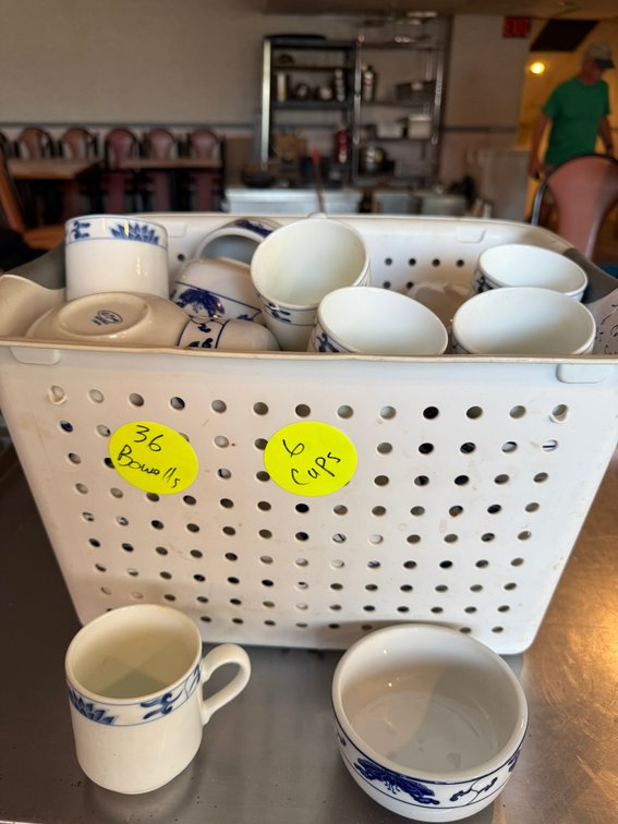 (36) Small Soup Bowls & (6) Cups 