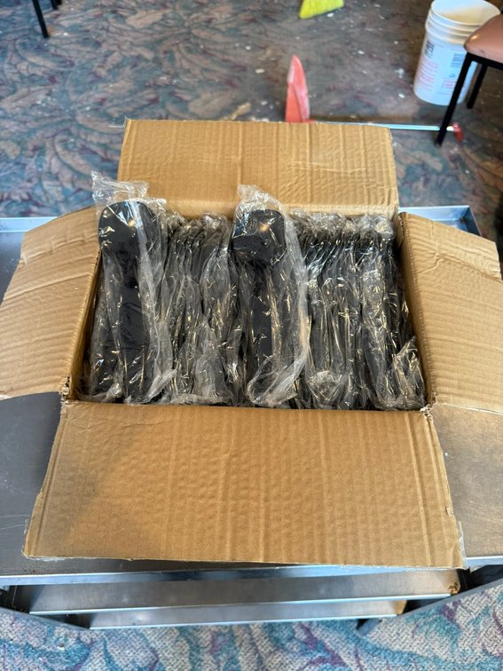 Box Full of Individually Wrapped Serving Spoons
