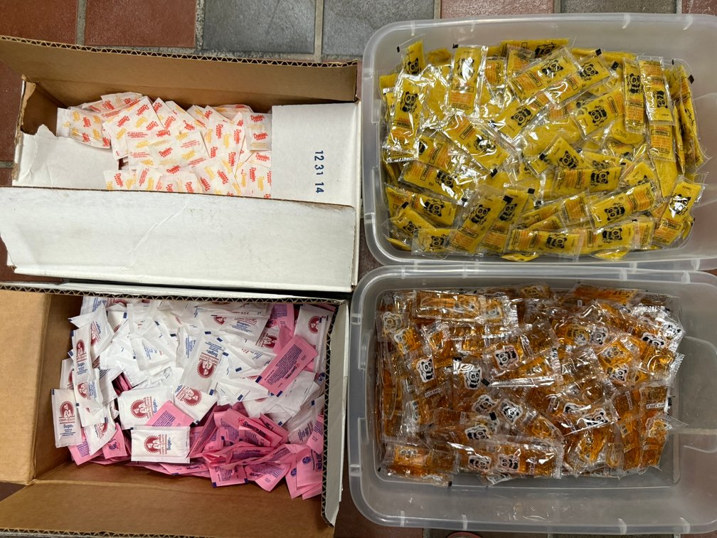 To-Go Packets - Sugar, Sweet n Low, Mustard & Duck Sauce 